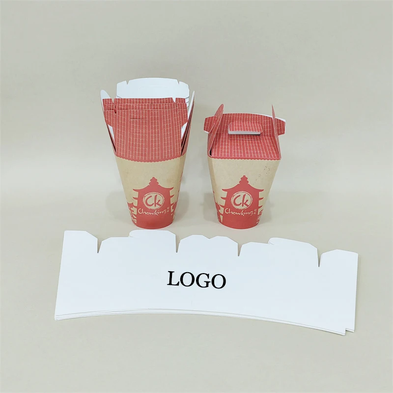 Изготовленная на заказ фабрика на вынос крафт коробка для риса контейнер для лапши коробки бумаги