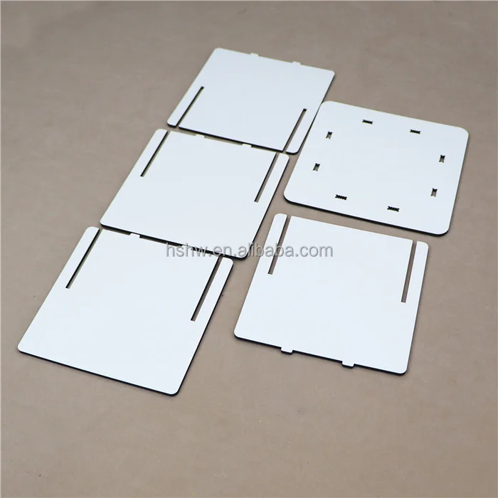 Trending New Products Printable Diy Wood Keepsake Box Gifts White Glossy Coating MDF Sublimation Boxes
