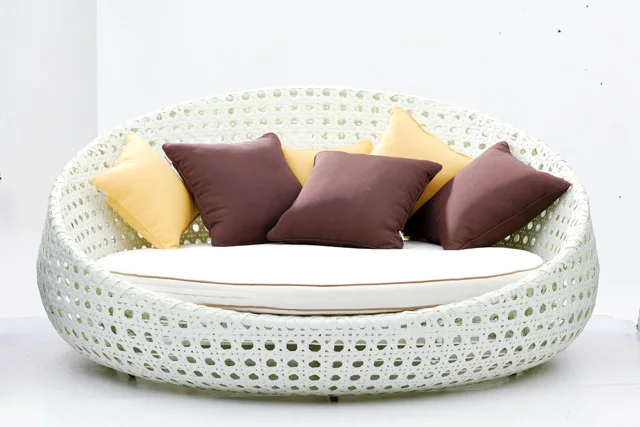 
canopy bed outdoor rattan round bed 