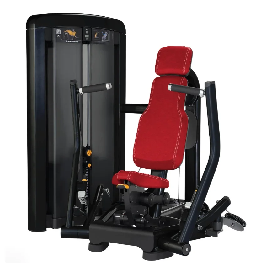 Durable Cardio Strength Training Equipment Stack Weight Seated Chest Press Machine