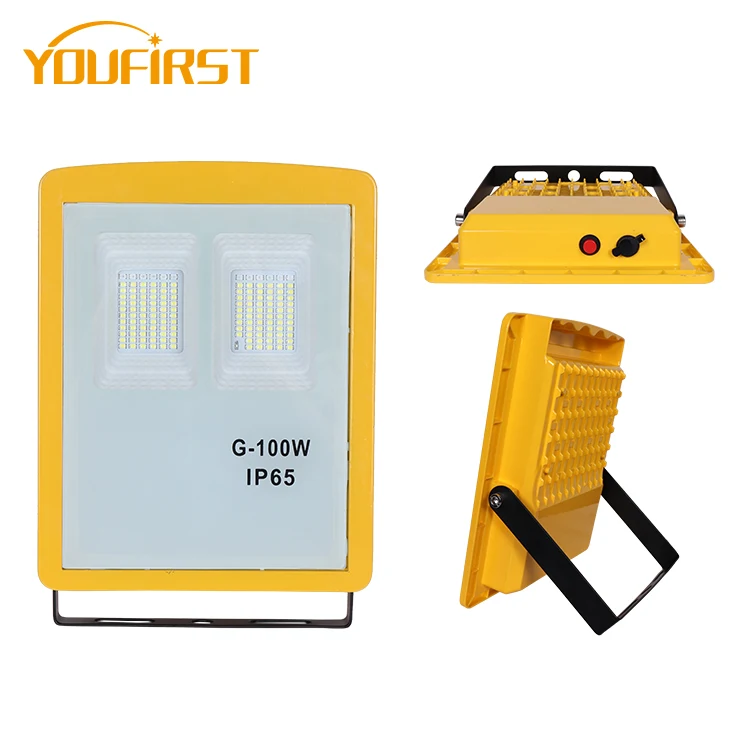 Newt Product Die Casting Aluminum Garden Fiood Lamp IP65 Outdoor Rainproof 100 200 300w Rechargeable LED Floodlights