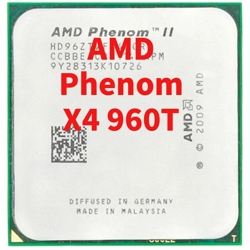Процессор AMD Phenom II X4 960T четырехъядерный 3 0 ГГц/6M /95 Вт Разъем AM3 AM2 +