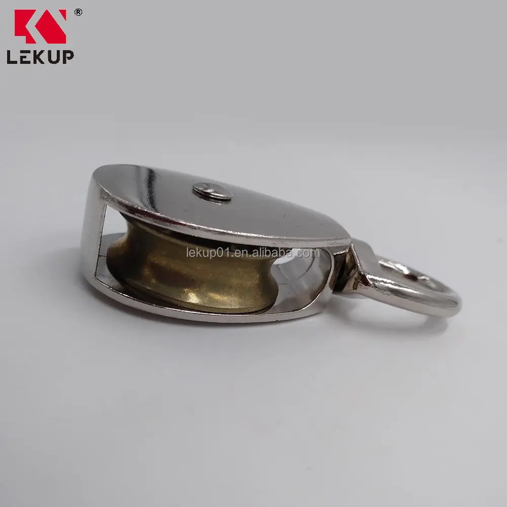 China Manufacturer Rigging Nickel Plated Zinc Alloy Single Wheel Swivel Pulley Single Sheave Pulley Lifting Rope Pulley Block