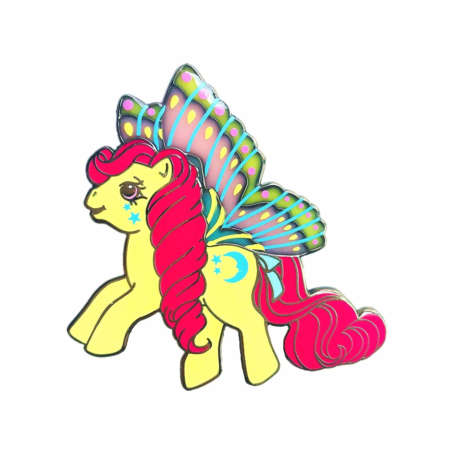 Hot Sale Gifts Your Own Lapel Pins Free Horse Pony Design Metal Craft Rhinestone Diamond Hard Enamel Pins With Screen Printing