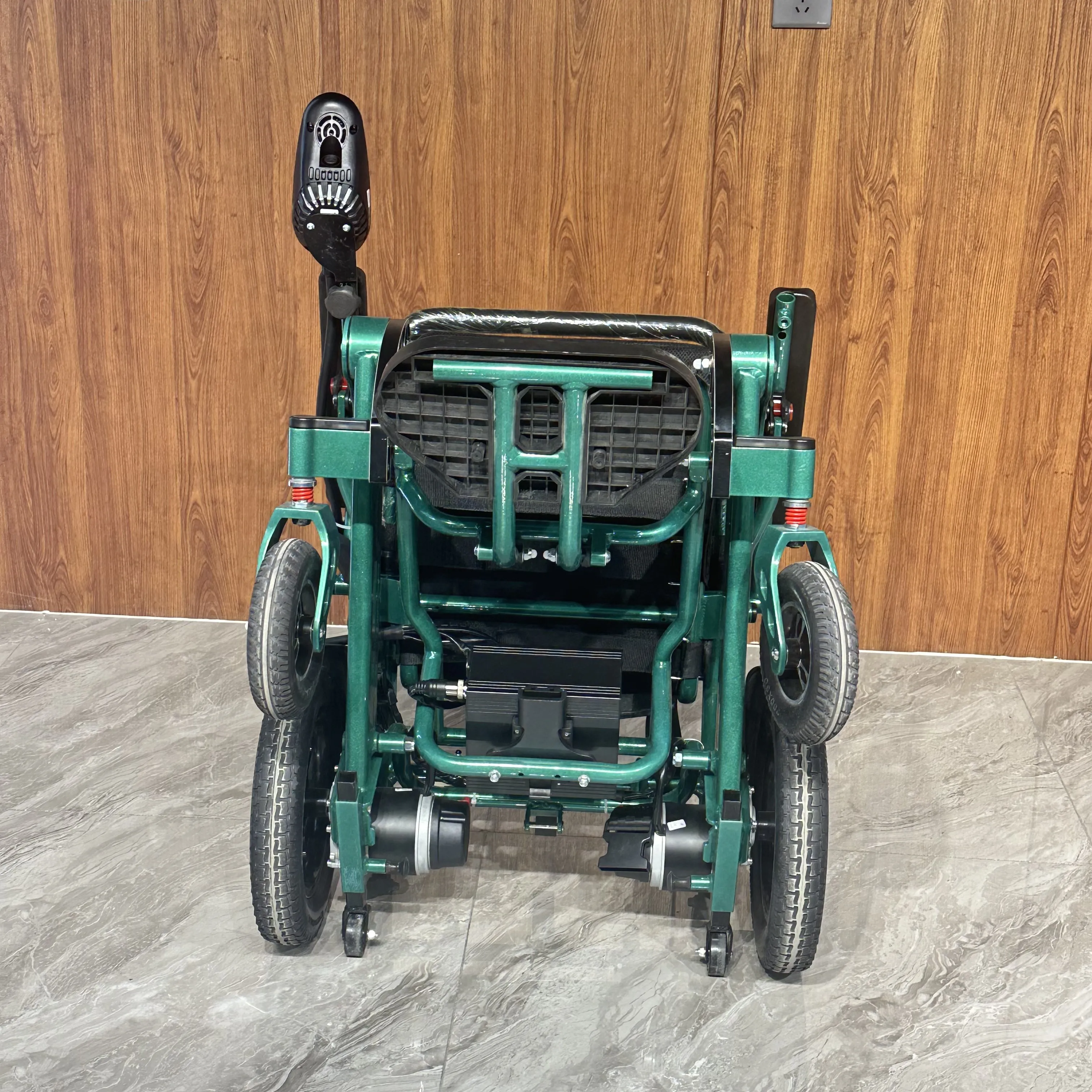 Manufacturer CE Certified Foldable Electric Wheelchair with Aluminum Alloy Frame 13485 Certification Hospital Furniture