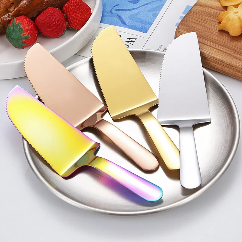 Custom Logo Stainless Steel Cake Knife And Server Set for Wedding Party Hotel Restaurant Baking Utensils Cake Cutter Server