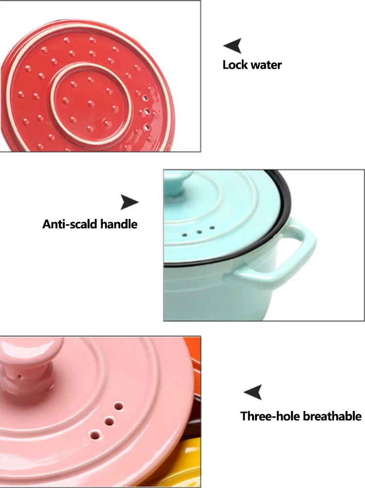 High Quality hot pots insulated casserole matte glazed ceramic casserole  With High Popularity