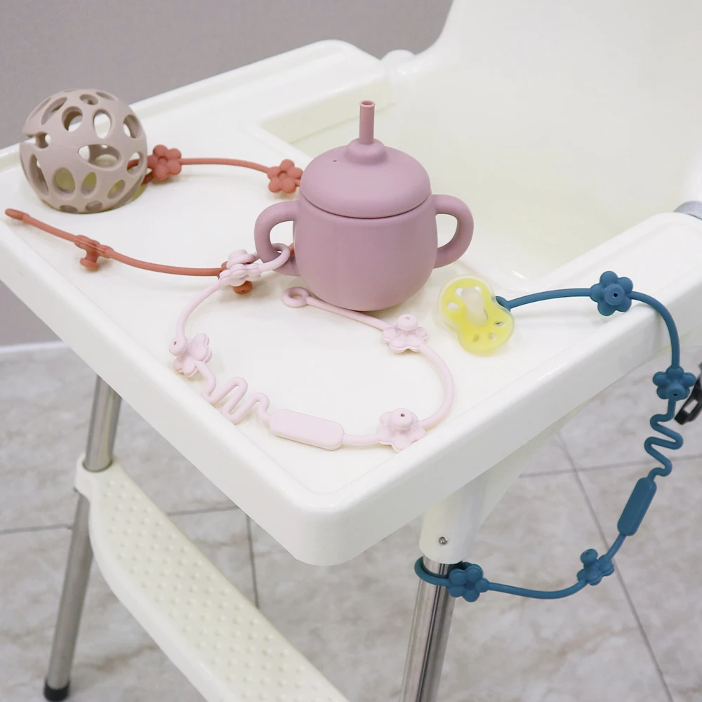 Melikey New Design Stretchable Anti-drop Baby Toy Strap Baby Toddler Toy Bottle Teether Harness Pacifier Strap