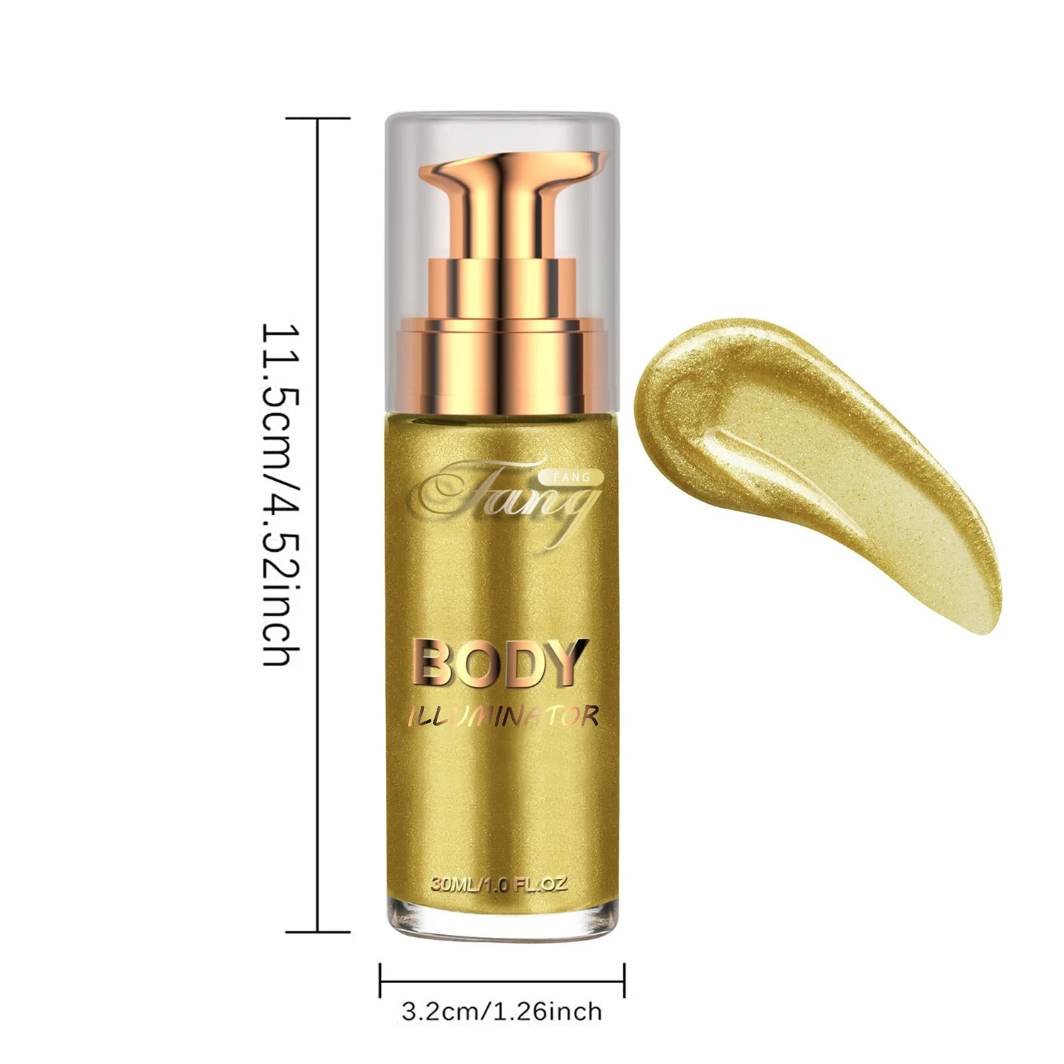 Small MOQ Body Shimmer Oil Private Label Perfume Highlighter Glitter Tanning Glow Illuminator Brillo