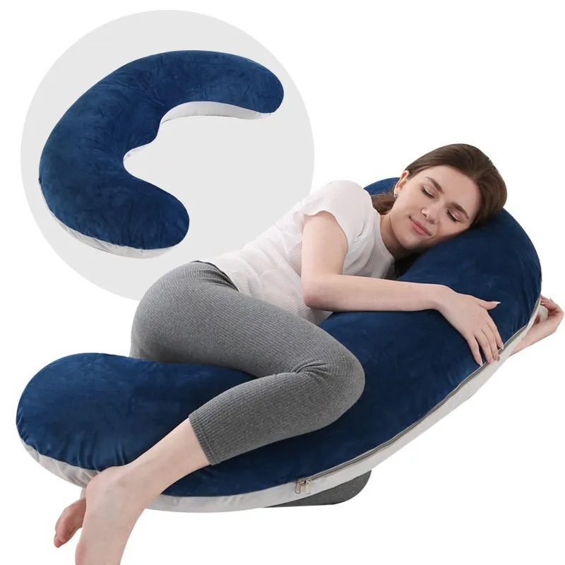 New arrival Custom Wholesale C-Shaped Super Soft Cotton Full Pregnancy Pillow & Maternity Body Pillow For Pregnant