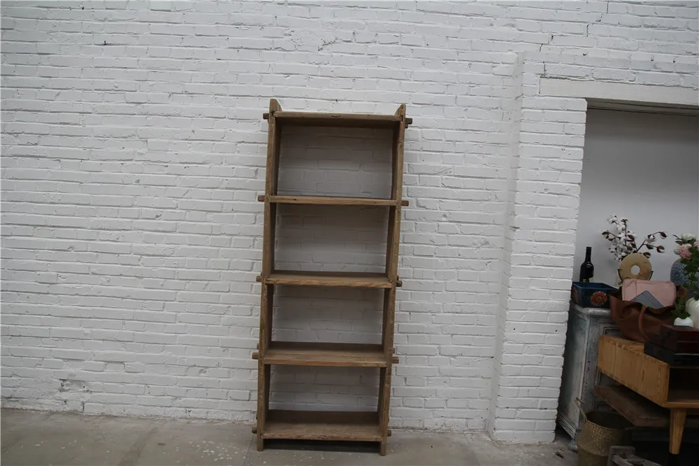 Asian style Chinese recycled wood furniture  antique reclaimed  wood shelf living room furniture