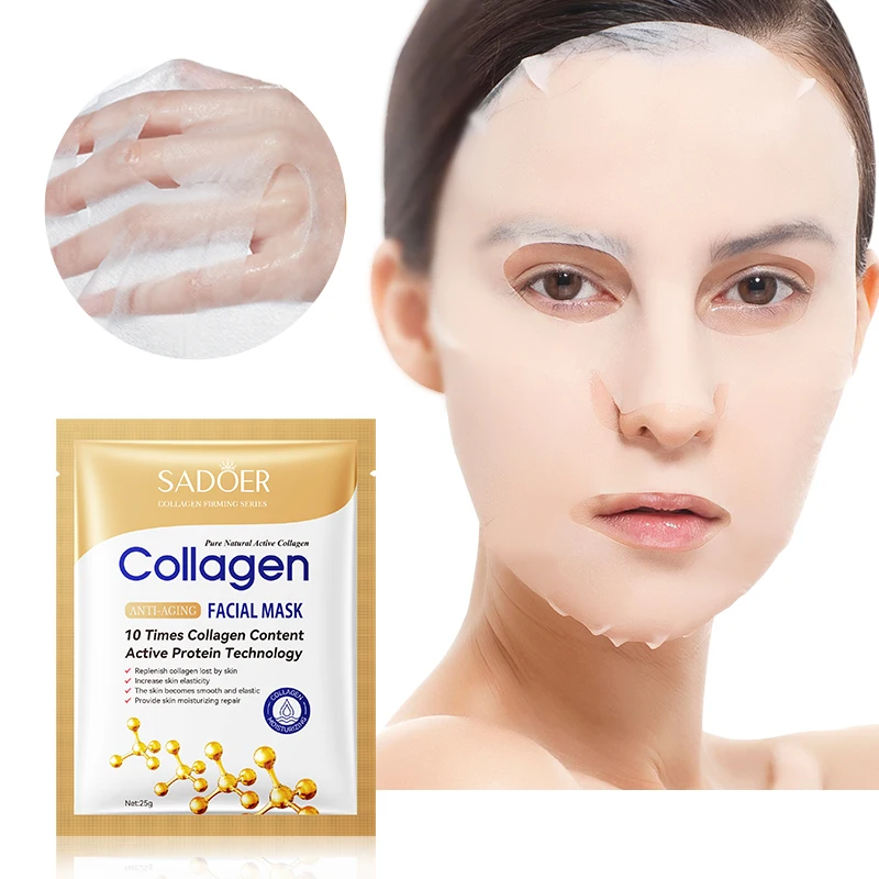 SADOER Hot Selling Bone Collagen Mascarillasl Facial Anti-aging moisturizing Lightening Skin Facial Mask