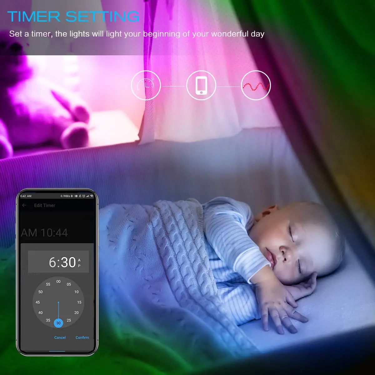 led strips 16.4ft full color app controlled full kit flex voice control waterproof smart rgb led strip light led strip light