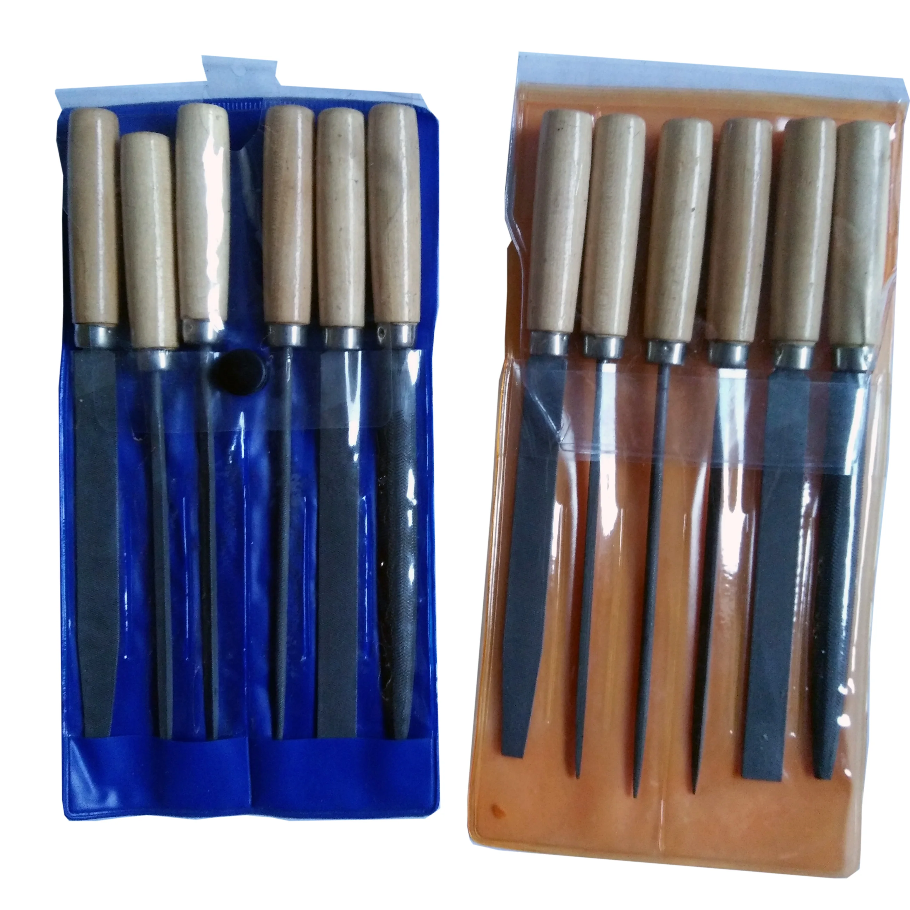 Peach Wood Handle Plastic Wallet Packing 6 Pcs Key Industry Special Tools Precision Files Set