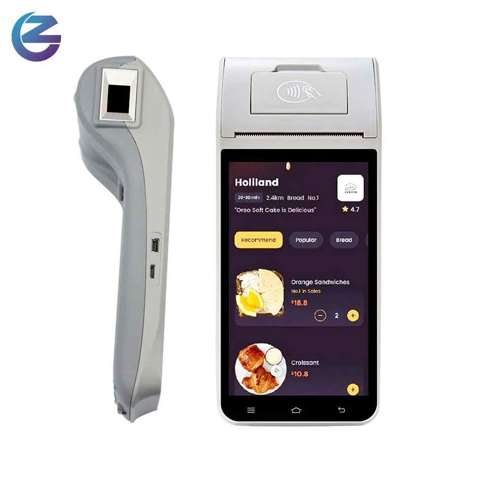 Z91 Portable 4G Android 11.0 Pos With Printer NFC POS machine free SDK java blank cards for Restaurant Store Online Ordering