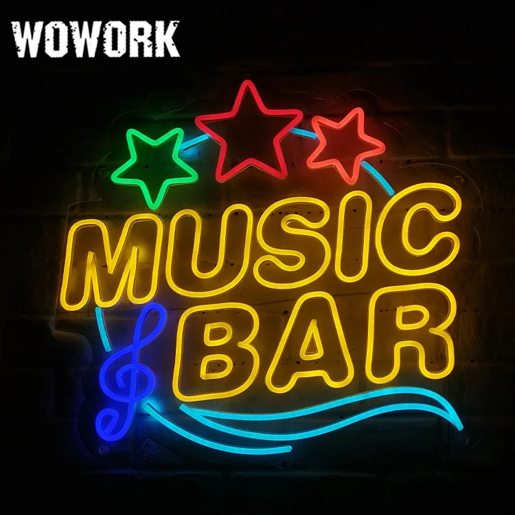 2025 WOWORK оптовая продажа светодиодная RGB с днем рождения на заказ слова гибкая неоновая вывеска для украшения вечеринки