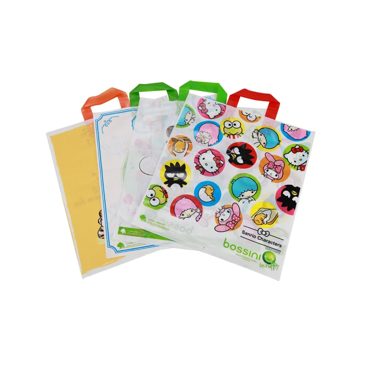 Wholesale Cheap Custom Design Logo Direct Factory Die Cut Handle Plastic Shopping bag