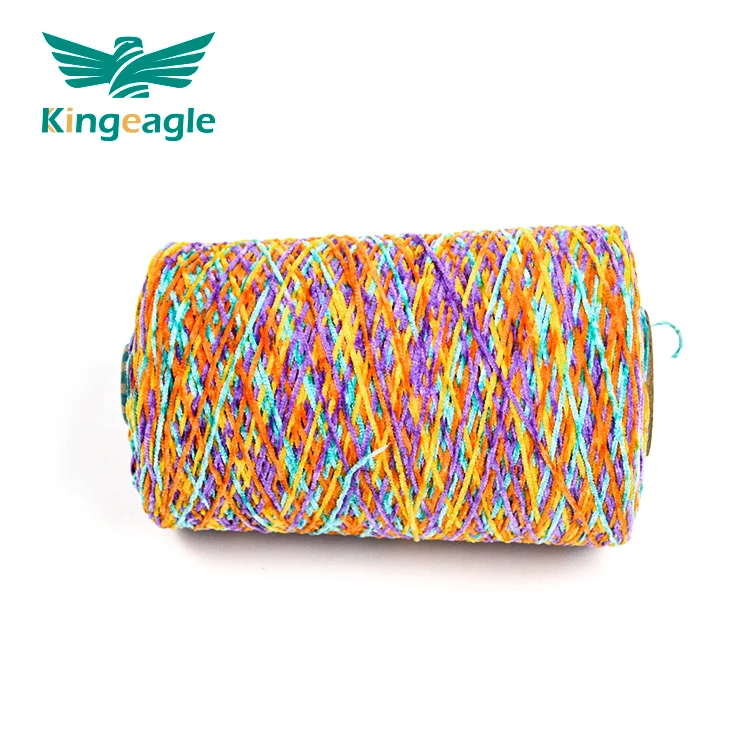 Kingeagle 6Nm 100% Polyester Spaced Dyed Fancy Microfiber Coral Velvet Chenille Yarn