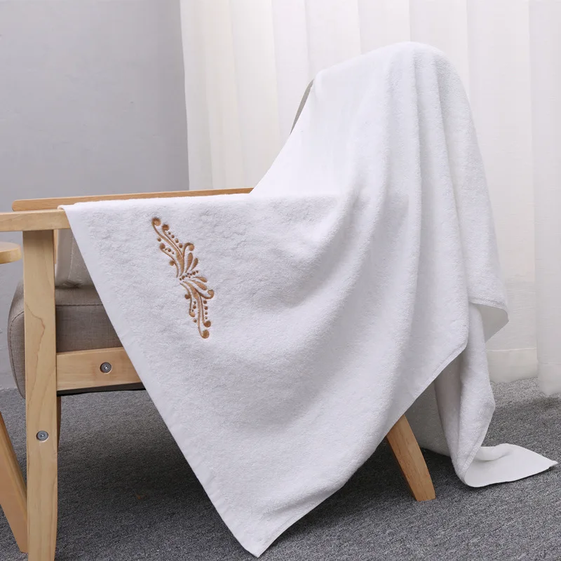 Wholesale 600 gsm Premium Quality 100% Cotton Bath Towel Set plain White Hotel Spa Towels