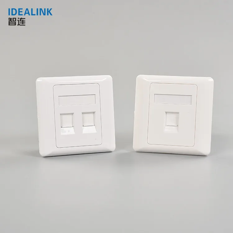 Стандартная Белая сетевая пластина RJ45 типа 86 с лицевой