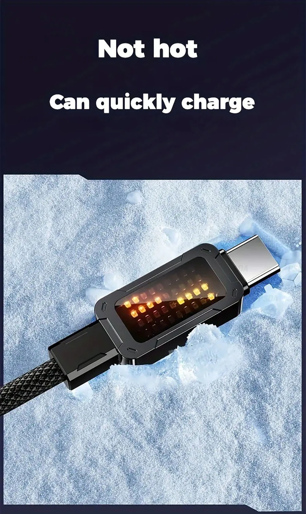 120cm Type C Data Cable with 100W Max Power Support Mecha Light Ambiance Durable Fabric High-Speed Data Transfer for iPhone 16