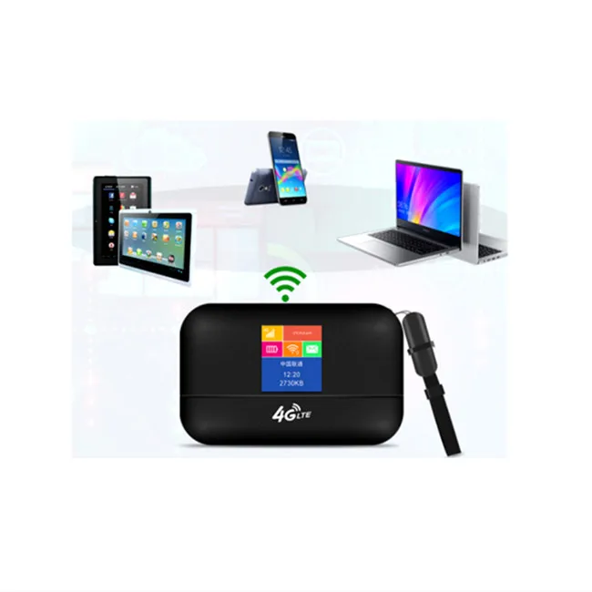 Прямая продажа с завода, карманный маршрутизатор с чипсетом ZX297520 V3 и портом Micro USB с ЖК/светодиодным дисплеем MI FI