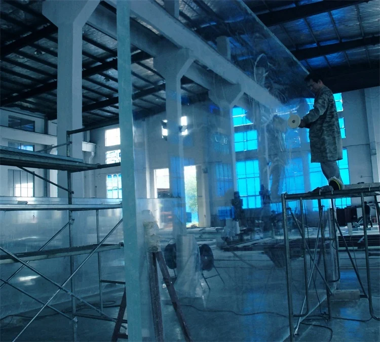 Transparent high quality acrylic sheet aquarium view wall price from China factory