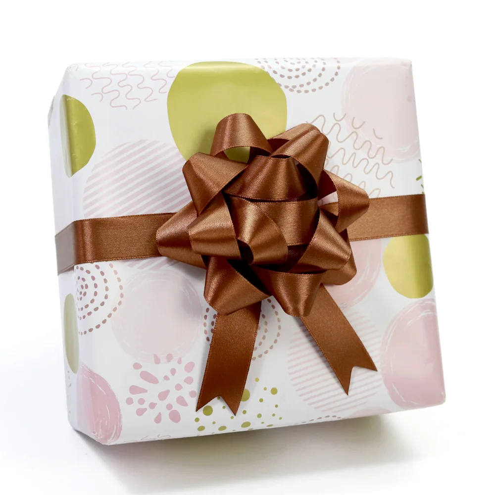 Pre-tied Star Ribbon Bow Solid Color Satin Bows with Elastic Loop Packaging Bows for Gift / Box Decoration