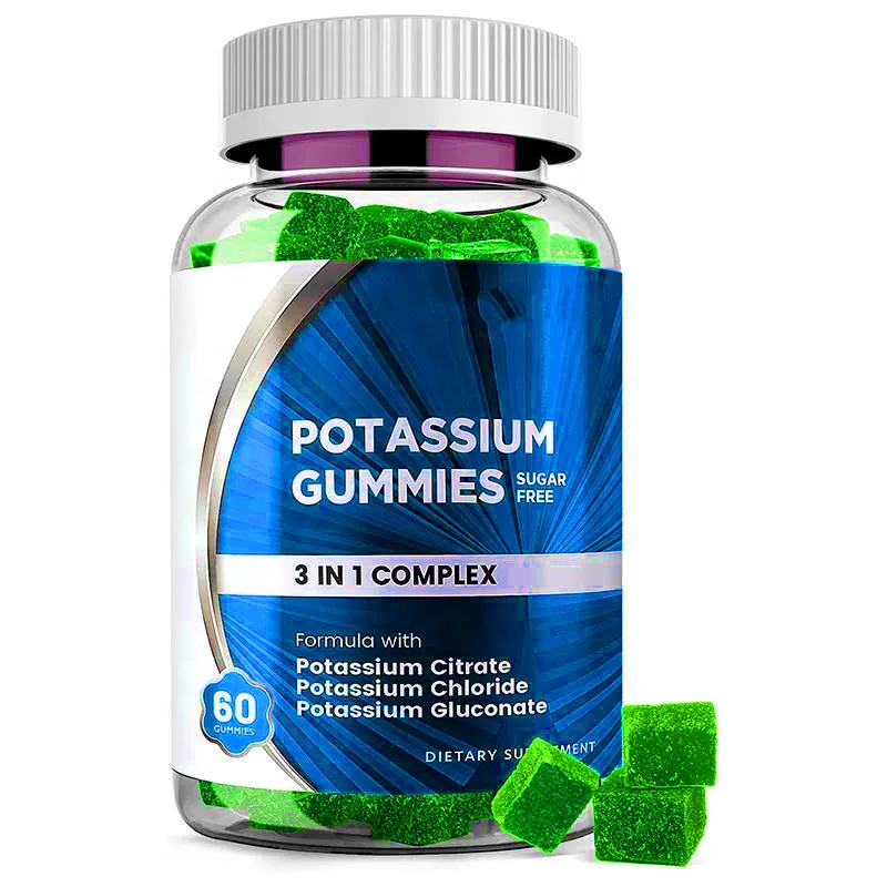 Sugar Free Potassium 3 in 1 Complex Gummies Leg Cramps & Muscle Supplements