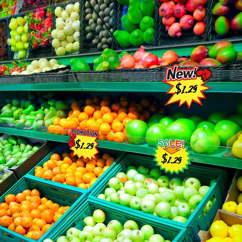 
Wholesale Burst Sign Retail Label Promotion Supplier Stickers Big Sale Self-adhesive Price Stickers 