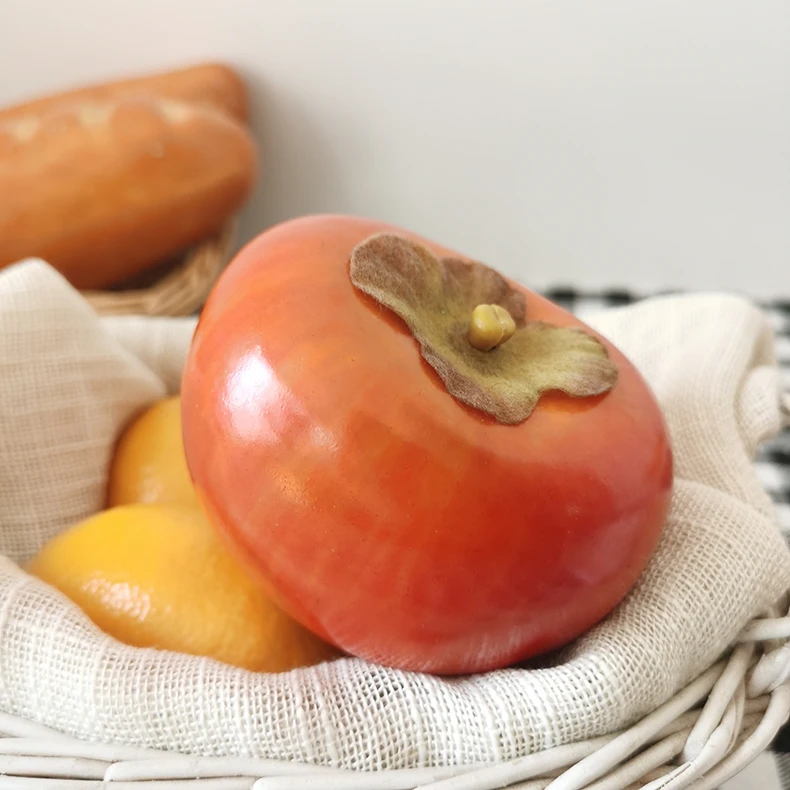 Artificial persimmon fruit kitchen decor artificial fruit