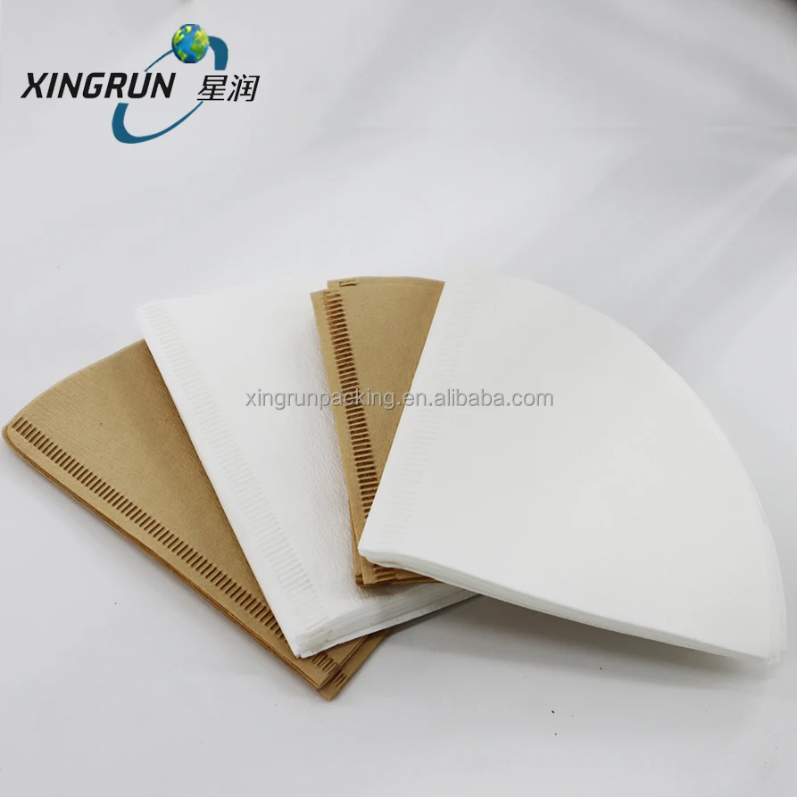 Usesoon new arrival fan sector shape pour over coffee filter paper 101 102 104 bleached and bleached cold brew