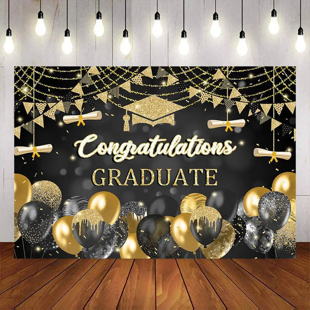 Fast Delivery Fabric Glitter Letter grad banner with pictures For Graduation Season