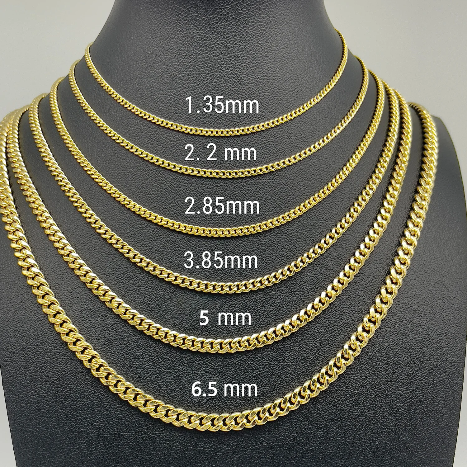 Miami Cuban Link Chain 14K Soild Gold Necklace Custom Gold Chain 18k for Men