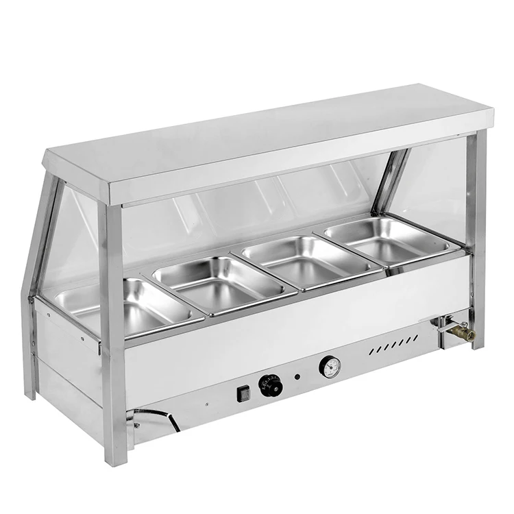 1/2 Commercial Buffet Equipment Electric Pan Hot Food Warmer Display Case For Restaurant