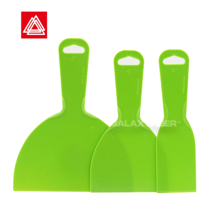 green yellow 2 4 6 inch scraper best selling abs plastic handle putty knife durable scraper