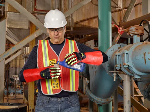 Ansell R-074 Long Sleeve Ringers Anti-impact Glove Anti-Cut Safety Gloves
