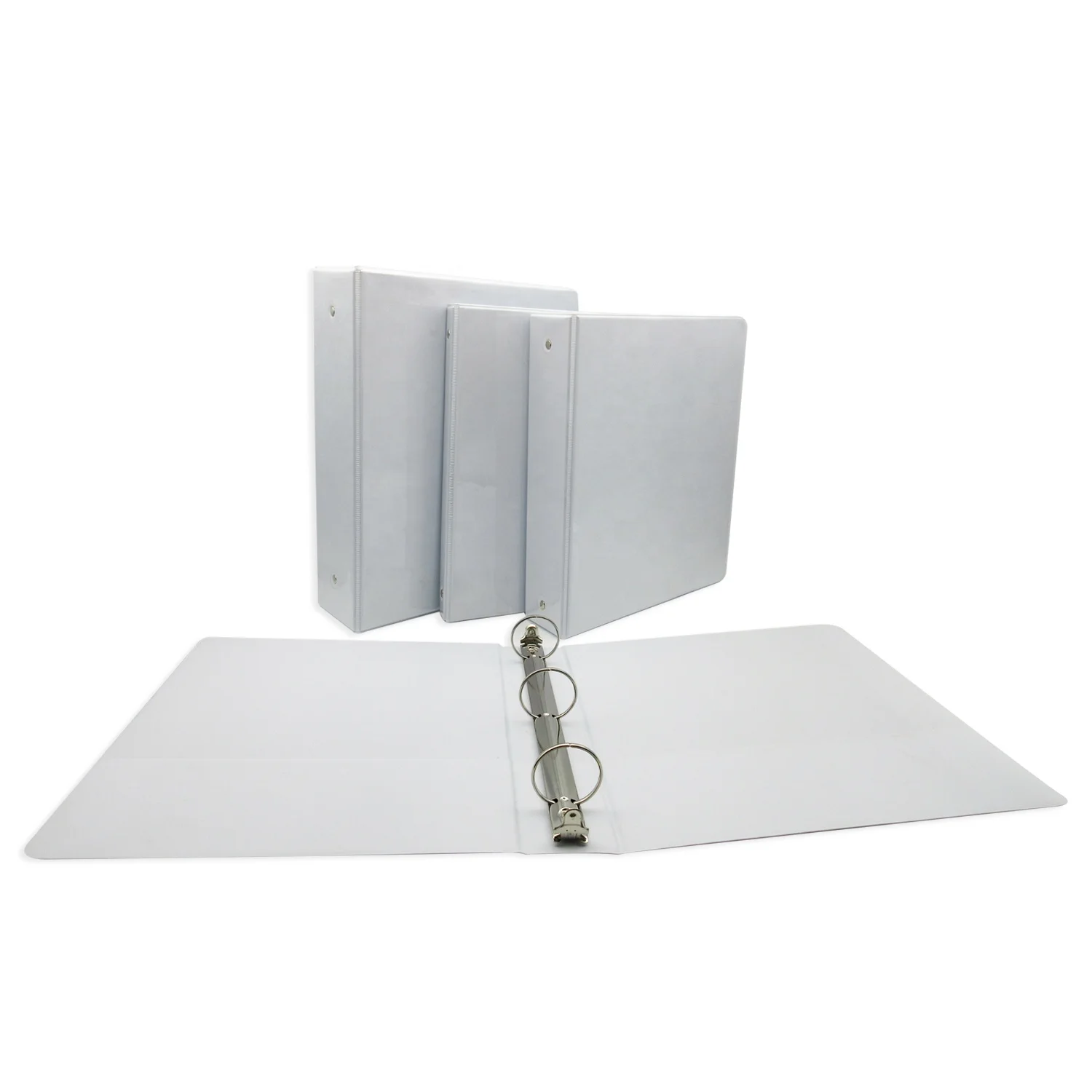 White PVC 1 inch paper binder letter size 3 ring binder paper file holder office desktop personal file organizer product