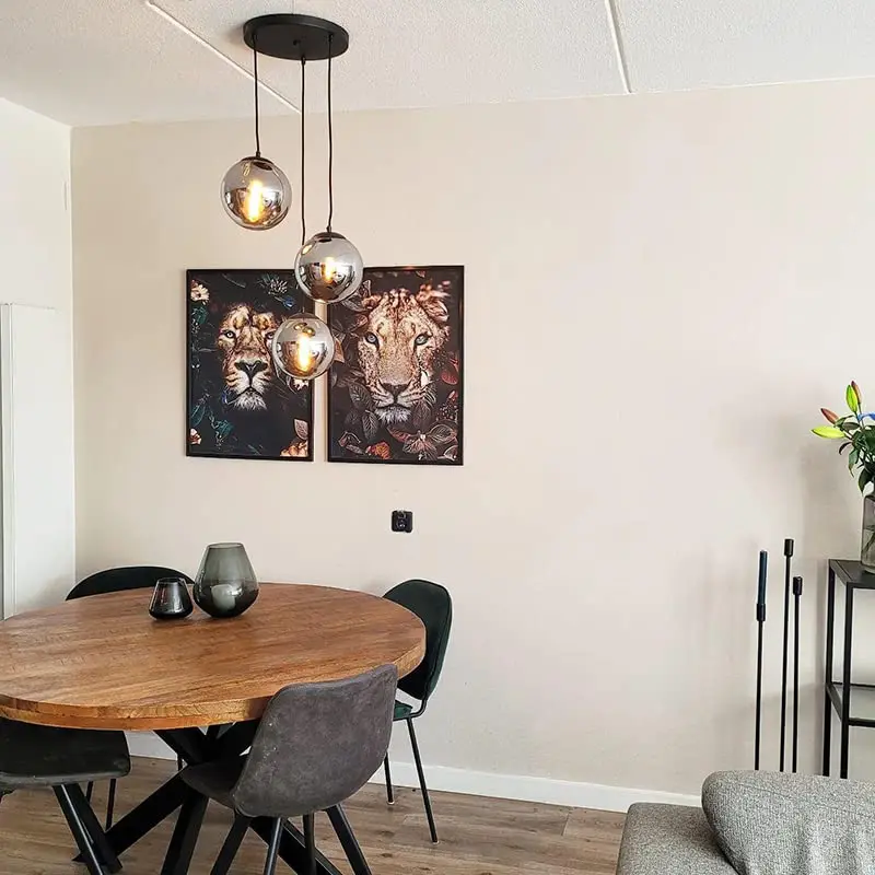 Nordic Modern 3 Chandeliers Glass Ceiling Pendant Lights Lamp  for Living Room