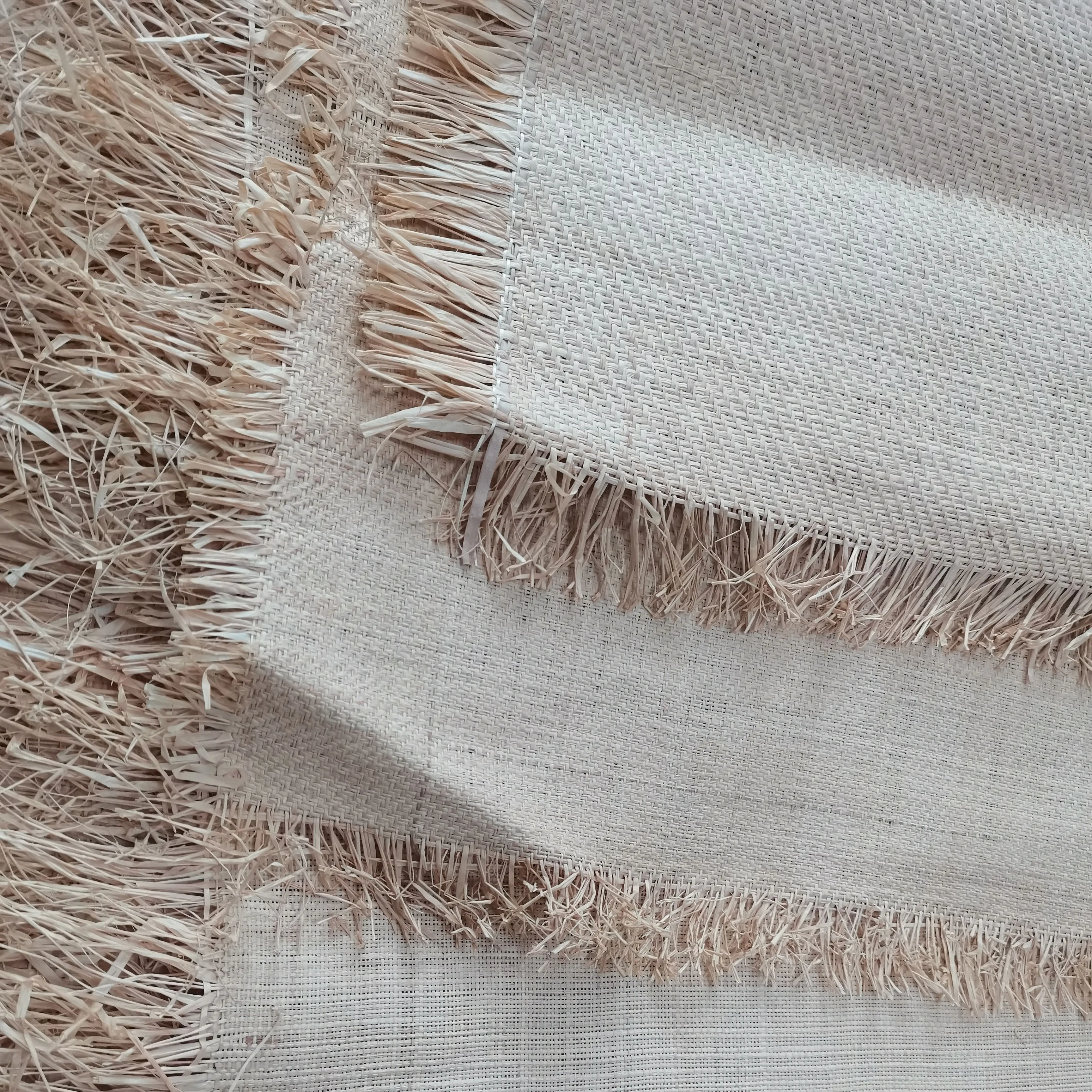 Raffia Straw Fabric Palm Leaf Material Straw Pads Raffia Roll for Handbags