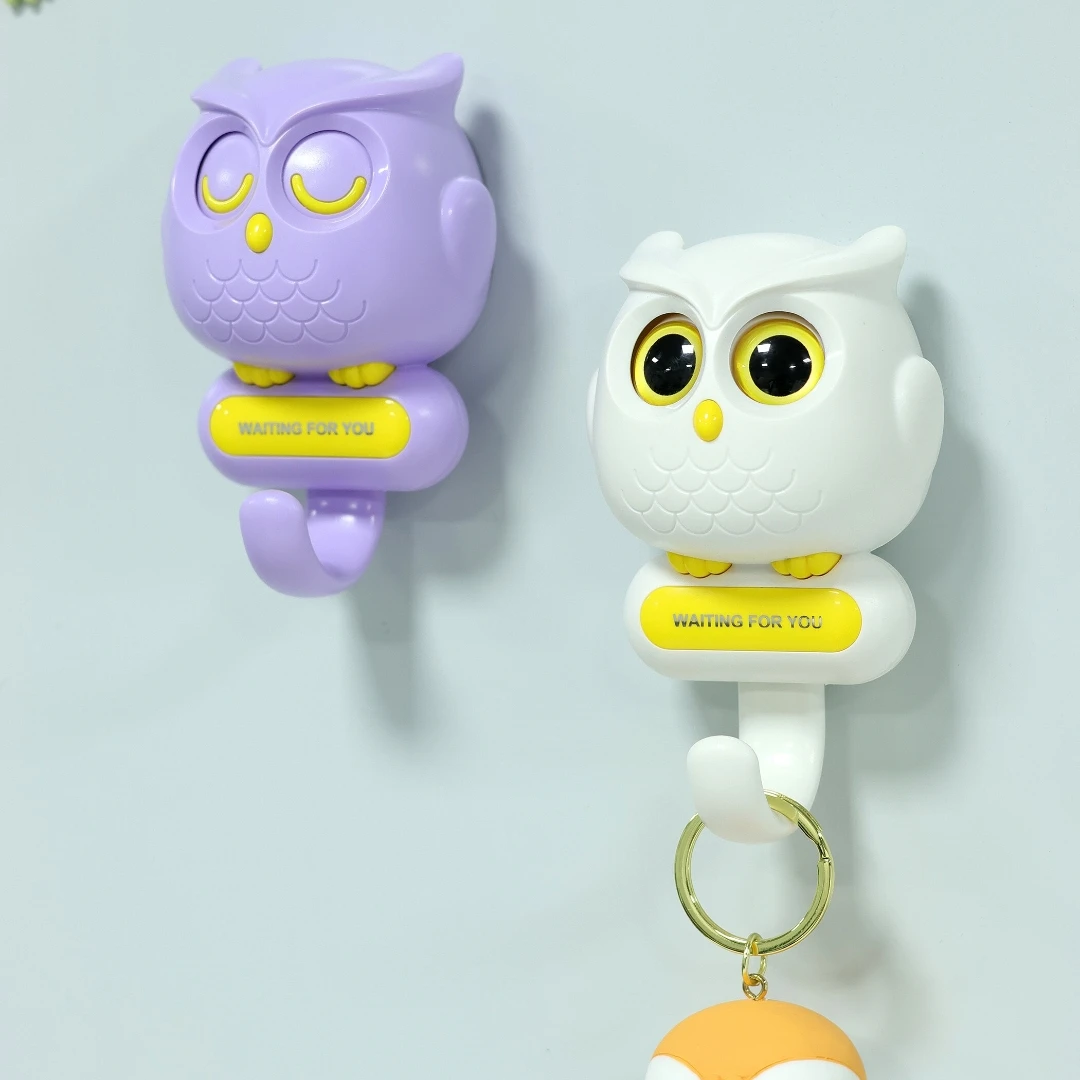 6 kind color Owl New Hook Gravity Type Creative Adhesive to Wall, Dormitory, Kitchen, and Other Practical Hooks