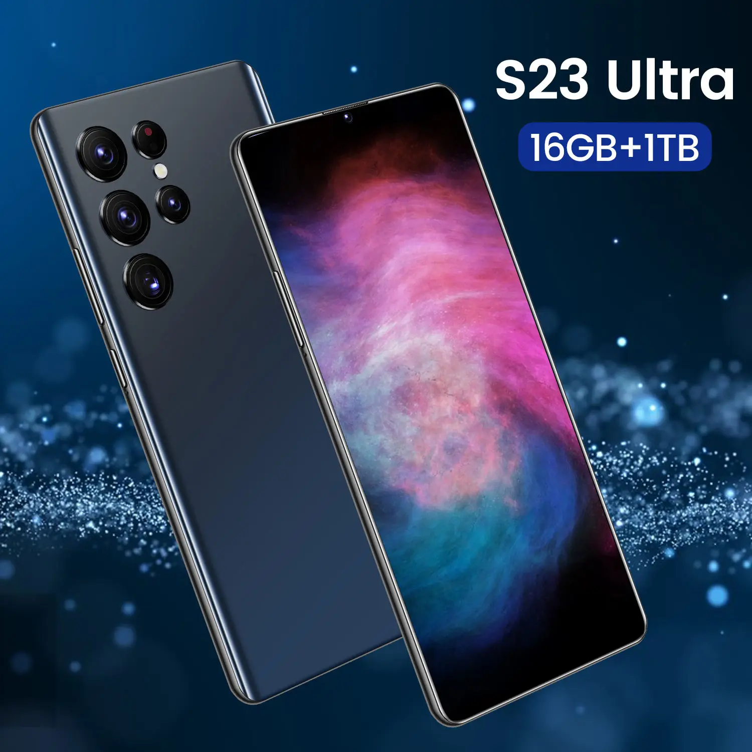 Смартфон 2023 S23 ультра-высокой скорости 16 ГБ + 1 ТБ 5 г 7 2 Дюймов 48 МП 100 Snapdragon 8 Android 12 смартфон