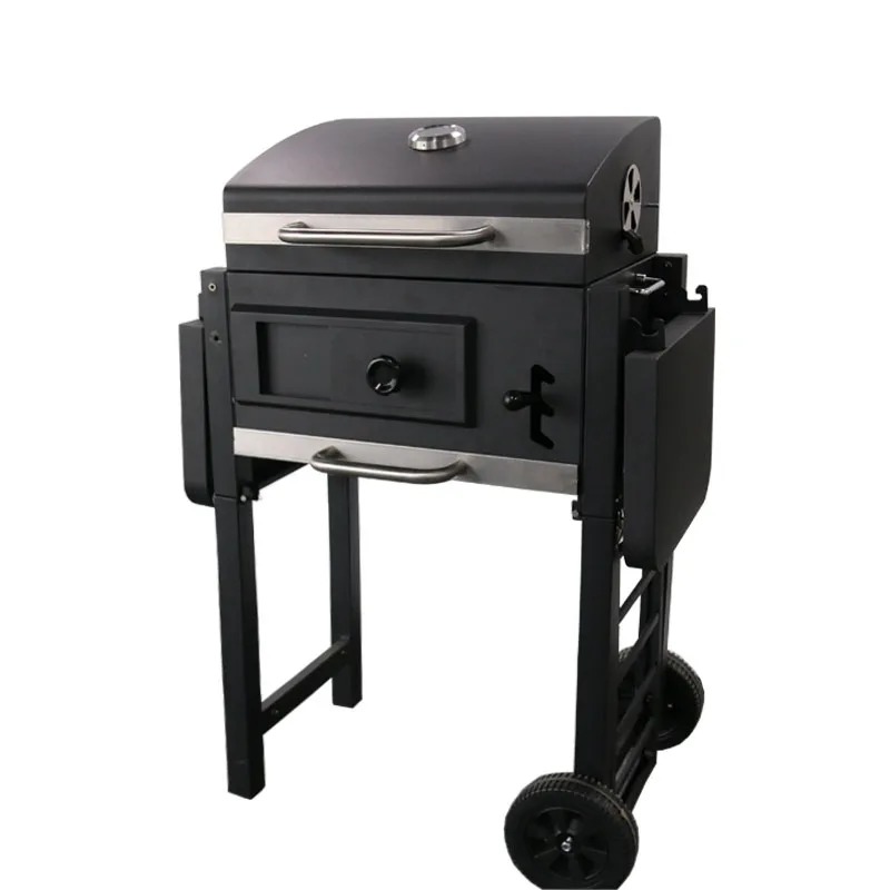 Outdoor Large charcoal bbq chars broil grill trolley pellet bbq grills