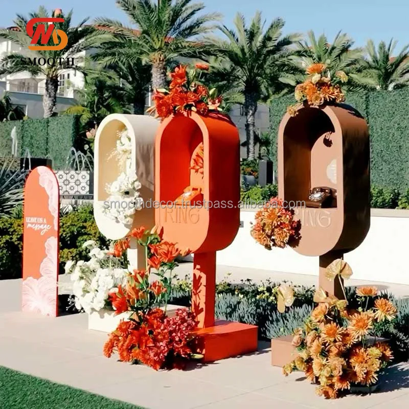 SMOOTH New Style Color Available Photo Booth Backdrop Telephone Booth for Wedding Event Decor