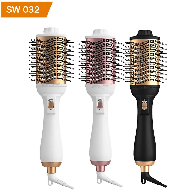 032 Hot Sales Electric Hair Brush Hot Comb Electric 5-in-1 Hot Air Brush Hair Dryer Styler