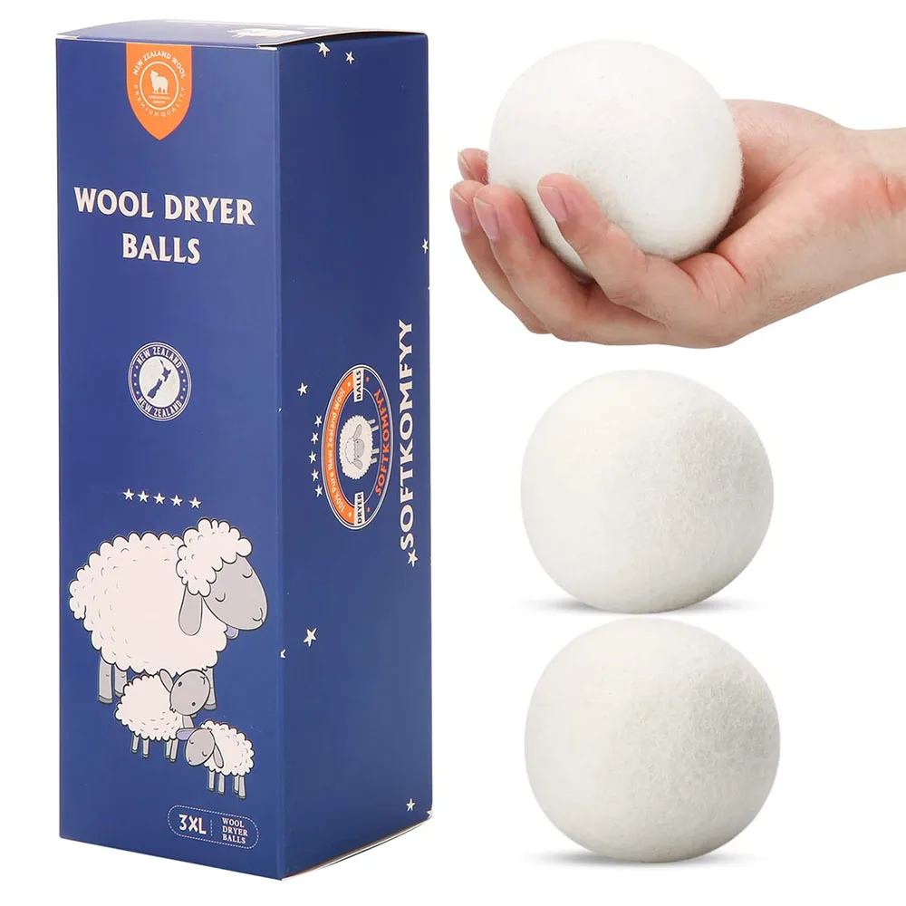 Trending products 2024 new arrivals private label Organic Wool Dryer Balls for Laundry wool dryer ball