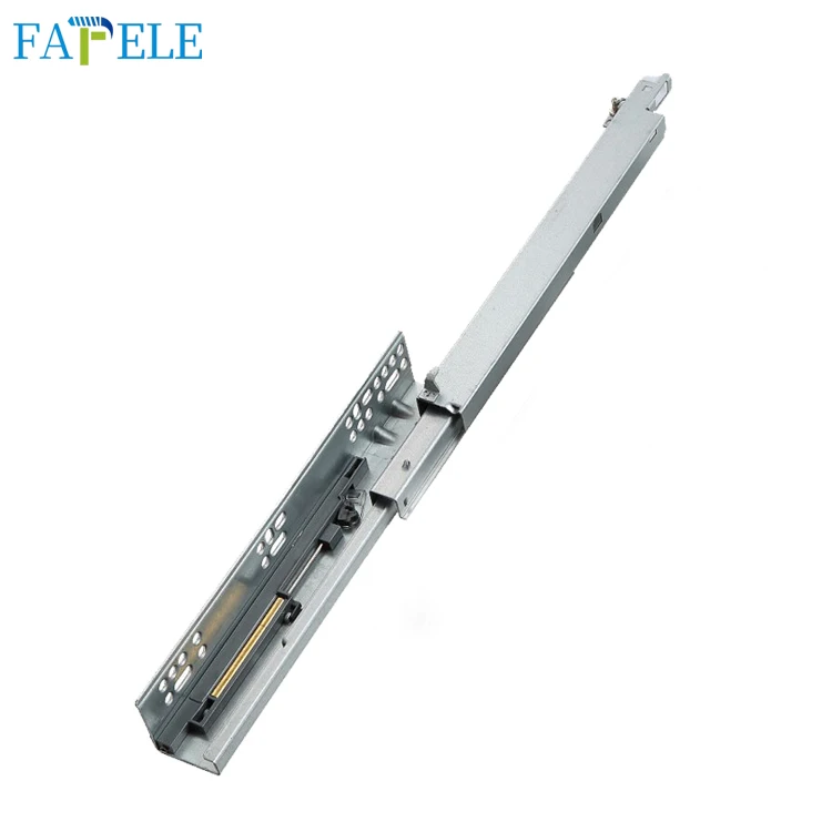 High Quality 350mm 2 Folding Self Closing Galvanized Single Extension Concealed Drawer Slide,concealed Drawer Runner