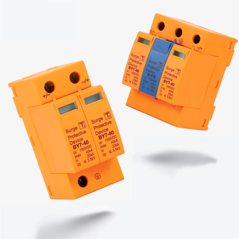 BY7-40 CE ТЮФ солнечные PV 20KA-40ka цепи 2pole Американская классификация проводов 2р DC 1000V DPS от перенапряжения переменного тока защита разрядник защита от импульсного перенапряжения СПД-устройство