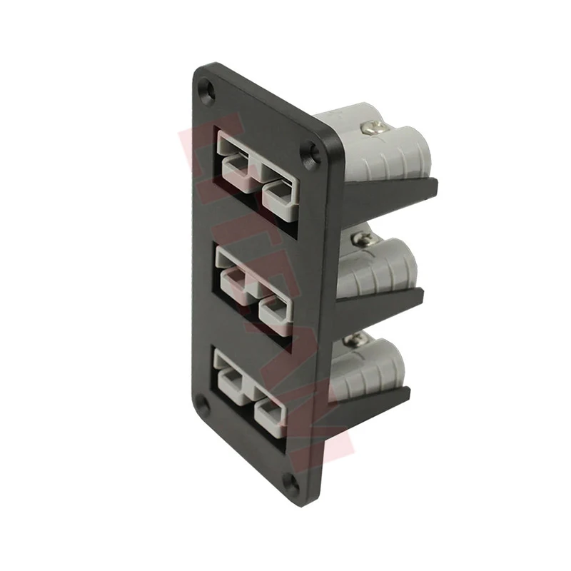 Factory Wholesale 600V 50Amp High Voltage Power Connector Portable Flush Mount Plate Triple 50A Connector Plug Recessed Bracket