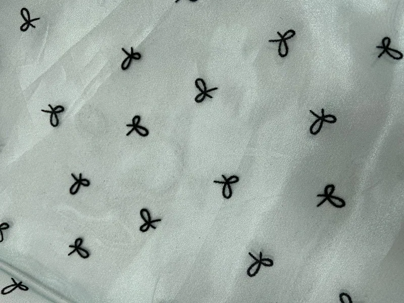 Brand New Silk Fabric Embroidered Shimmering Flocking Organza Packaging Materials